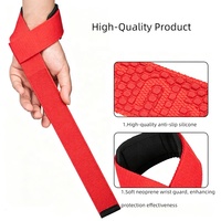 Correas de Levantamiento de Pesas de Alta Resistencia, Acolchadas de Algodón, Soporte para Muñecas, para Peso Muerto, Levantamiento de Potencia, Entrenamiento en Gimnasio, Accesorios de Agarre