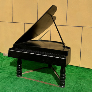 Sculpture de piano en acier inoxydable, montage au sol, forme irrégulière, décoration de mariage - Product Image 2