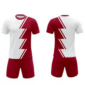 Maillot de football pour homme, bleu, imprimé géométrique, manches courtes, col rond, polyester respirant, coupe athlétique, toutes saisons - Product Image 6