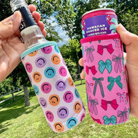 Manchons isothermes personnalisés pour canettes de bière 12oz en néoprène avec base, Coozies personnalisés