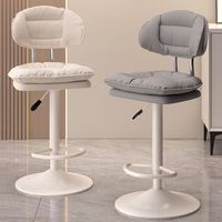 Tabourets de bar modernes réglables en métal pour hôtel, restaurant, salon de beauté, coiffure, chaises à grand dossier