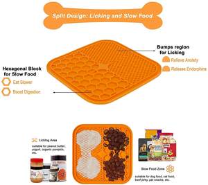 Cuencos <span class=keywords><strong>de</strong></span> silicona duraderos personalizados para mascotas, comedero lento, almohadilla para lamer perros, esterilla con ventosas - Product Image 4