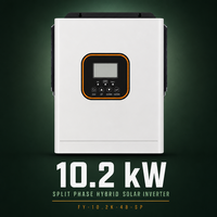 Convertisseur d'énergie solaire à onde sinusoïdale pure 230Vac Dual Mppt 10000W 10KW, convertisseurs hybrides monophasés à montage mural