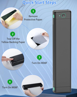 Printer Thermal Portabel Mini M08F A4 Nirkabel untuk Stencil Tato, Perjalanan, Kantor, Pencetakan Foto yang Luar Biasa