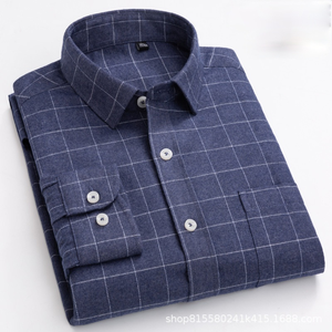 Camisa de manga larga a cuadros para hombre, abrigo de camisa de manga larga de alta calidad - Product Image 4