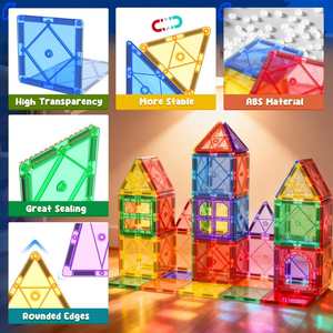 72 Piezas de Bloques Magnéticos 3D, Juguetes Educativos Montessori Coloridos para Niños - Product Image 5