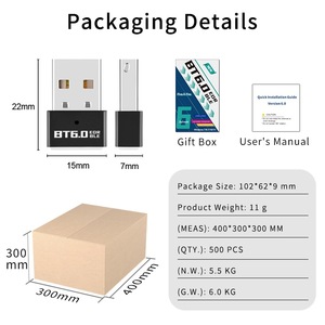 Adaptador <span class=keywords><strong>de</strong></span> <span class=keywords><strong>Audio</strong></span> <span class=keywords><strong>Bluetooth</strong></span> BT6.0 <span class=keywords><strong>de</strong></span> Bajo <span class=keywords><strong>Precio</strong></span> al por Mayor, Transmisor y <span class=keywords><strong>Receptor</strong></span> <span class=keywords><strong>Bluetooth</strong></span> 6.0 para Ratón y Teclado - Product Image 3