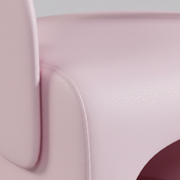 Pouf de luxe rose pour animaux et humains, rembourré avec éponge haute densité et décor cloche, design double usage