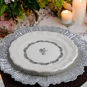 Assiettes décoratives en plastique pour mariage en gros, 13 pouces, Reef Gold Reef, assiettes de présentation en acrylique pour la mise en place de la table de mariage - Product Image 4