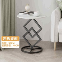 Table d'appoint ronde en marbre avec support en forme de diamant de luxe moderne pour salon, salle à manger, meubles de maison élégants
