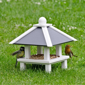 FSC Audited Outdoor <strong>Wild</strong> <strong>Bird</strong> House and Feeder, Wooden <strong>Bird</strong> Feeder on Grassland - Product Image 1