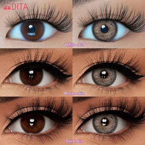 아시아의 인기 자연 확대 원형 렌즈 14.5mm 다크 브라운 블랙 그레이 색상 아시아 눈 디자인 도매 가격 - Product Image 4