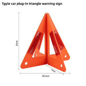Señal de Advertencia Triangular Plegable Roja Portátil para Emergencias en Carretera, Reflectante, de Seguridad - Product Image 5