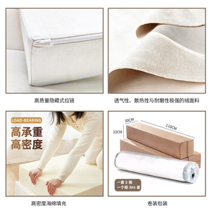 Canapé modulaire en forme de L, tissu blanc cassé, rembourrage en éponge, meubles de salon - Product Image 4