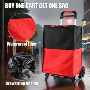 3 in 1 Aluminum Heavy Duty Multifunctional <b>Foldable</b> Platform <b>Cart</b> 300kg Load Capacity OEM Trolley for Shopping Storage - Product Image 2