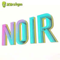 Lettres en acrylique 3D à LED personnalisées avec effet Abyssal Infini, étanches IPX7, multicolores, contrôlées par Bluetooth, pour publicité automobile