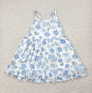 ชุดเดรสเด็กผู้หญิงสไตล์วินเทจลายดอกไม้ แขนกุด ระบายอากาศได้ดี ความยาวระดับเข่า สำหรับฤดูร้อน - Product Image 5