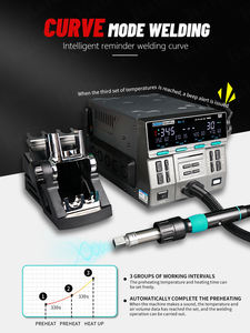 모델 8650pro 1300W 열풍 재 작업 스테이션 9 개의 노즐이있는 용접 납땜 제거 수리 도구 용 SMD 용접 곡선 모드 - Product Image 3