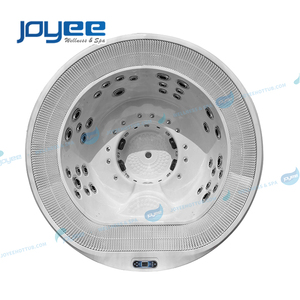 JOYEE europa Whirlpool massaggio <span class=keywords><strong>Overflow</strong></span> all'aperto Spa vasca idromassaggio rotonda Spa con Jacuzzier Balboa Spa pompa di calore luce Led - Product Image 3