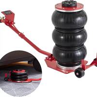 Cric pneumatique gonflable robuste de 3 tonnes à triple sac avec poignée pour l'entretien automobile