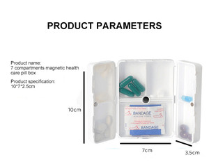 Pilulier semainier boite pilule thuốc hebdomadaire 7 jours thuốc, người nhận En plastique đổ compartiment một thuốc - Product Image 3