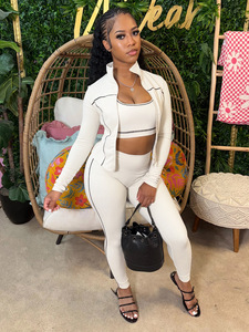 Bộ đồ tập Yoga nữ 3 món mới: Áo thể thao, áo ngực thể thao, quần legging cạp cao liền mạch, co giãn, bộ đồ tập gym nữ - Product Image 4