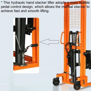 Apilador de paletas <span class=keywords><strong>manual</strong></span> personalizado, apilador elevador, sistema de pintura avanzado, mástil de acero en forma de C, apilador <span class=keywords><strong>manual</strong></span> hidráulico - Product Image 3