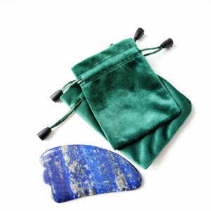 Papan Gua Sha alami DIY Lapis Lazuli Guasha alat pijat tubuh menyembuhkan sehat - Product Image 5