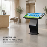 Kiosque interactif sur pied de 43 pouces, écran tactile LCD 4K, affichage numérique Android, 20 points de contact, guide de service en mode paysage