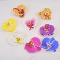 Taartdecoratie Bloem 3D Geprinte Lijm Afgewerkte Tactiele Zijde Phalaenopsis Orchidee Enkelvoudige Bloem DIY Snoepdoos Accessoire 50 Stuks