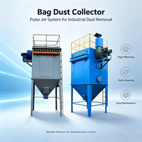 DMC Nouvelle Unité de Filtration Industrielle à Sac (Baghouse) Pulse Bag, Efficacité 99%, Plateforme de Sécurité avec Garde-corps pour Matériaux de Construction en Ciment