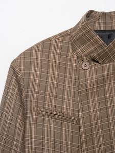 Womens 2026 Spring Plaid Blazer Stand Collar Casual Jacket European American Fashion Tailored <strong>Suit</strong> Coat <strong>Ladies</strong> Office Business - Product Image 3