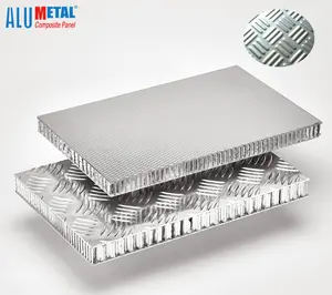 Alumetal נוגד החלקה מובלט אלומיניום כוורת Core פנל מורכב לרצפה