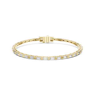Bracelet moderne en diamant de laboratoire en or, bijou élégant de qualité supérieure, accessoire de mode de créateur pour collections quotidiennes stylées - Product Image 1