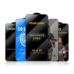 OEM protectores de pantalla al por mayor personalizado 9h 2.5D protector de pantalla de vidrio templado protector de teléfono celular