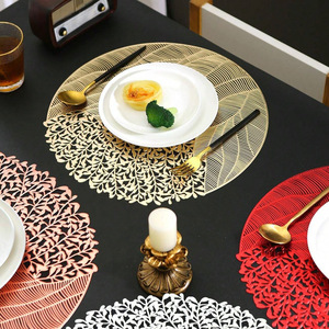 Nappe de <span class=keywords><strong>Table</strong></span> Moderne Simple Style Européen à Motifs de Feuilles, en PVC Tissé, Imperméable et Anti-Huile, avec Cadre Simple ou Double - Product Image 1