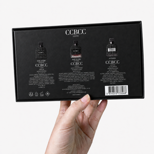 Mini Kit de Fragancia EDP Portátil Unisex, Diseño Piramidal, Botella de Vidrio Transparente Negra, Aroma Floral Amaderado en Capas, al por Mayor - Product Image 5