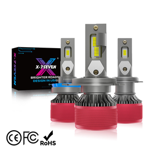 Kits de conversion de phares LED X-7SEVEN CE ROHS FCC 9005 9006 Lumière blanche <span class=keywords><strong>HB3</strong></span> HB4 <span class=keywords><strong>P20d</strong></span> Longue durée de vie 140W 28000 Lumens 6500K - Product Image 1