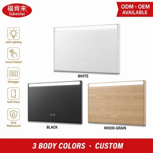 Fullkenlight <span class=keywords><strong>Armoire</strong></span> de salle de bain avec <span class=keywords><strong>miroir</strong></span> LED intégré, capteur tactile, fonction anti-buée et fermeture douce - Product Image 2