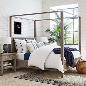 Ensemble de quatre affiches, mobilier de maison en chêne <span class=keywords><strong>massif</strong></span>, Design moderne, <span class=keywords><strong>lit</strong></span> Double, King et Queen size - Product Image 3