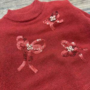 Set maglione <span class=keywords><strong>invernale</strong></span> da ragazza in tinta unita <span class=keywords><strong>abbigliamento</strong></span> per bambini da <span class=keywords><strong>bambina</strong></span> lavorato a maglia Set da due pezzi per bambini - Product Image 5