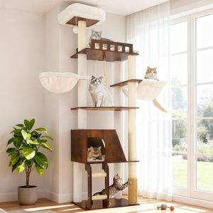 Wholesale Wooden <b>Large</b> Solid Wood Tower OEM ODM Custom Logo Plush Sisal <b>Scratching</b> <b>Post</b> Hammock Condo Ladder Waterproof - Product Image 2