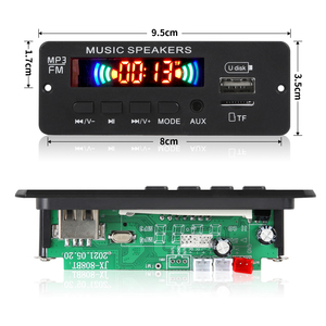DC 12V 6W amplificador MP3 placa decodificadora 2*3W <span class=keywords><strong>Bluetooth</strong></span> 5,0 reproductor de música módulo USB FM AUX Radio manos libres grabadora de voz inalámbrica - Product Image 6