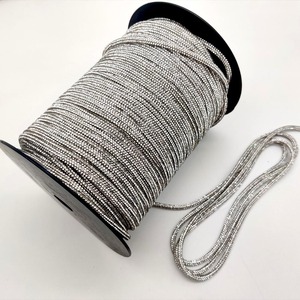 Fil de coton noyau Flexible 3mm 4mm cristal dentelle 6mm 8mm décoratif <span class=keywords><strong>strass</strong></span> corde chaîne pour chaussures sacs chapeaux vêtements mode - Product Image 2