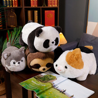 Peluche créative super douce et grasse, jouets en peluche pour gros chat, oreiller axolotl mignon, adorable peluche paresseux panda peluche gros cochon