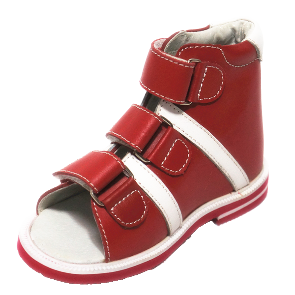 Детские ортопедические сандалии средней высоты, медицинская обувь для детей из натуральной кожи