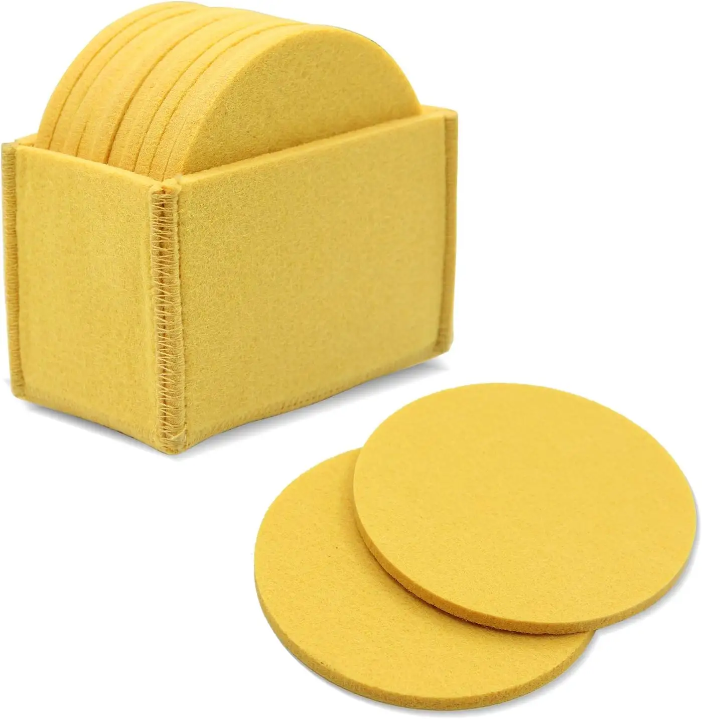 festival coasters table mats sets placemat heat resistance eco-friendly EVA cork material felt coaster set with plastic holder