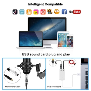 Grande Vente Kit de Microphones Professionnels PULUZ à Condensateur pour <span class=keywords><strong>Studio</strong></span>, Diffusion, Enregistrement et Chant - Product Image 5