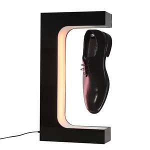 Nuovo espositore magnetico per scarpe in pelle rotante prezzo di fabbrica a buon mercato vetrina di illuminazione per scarpiera magnetica galleggiante