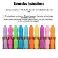 Jeu de mémoire éducatif en plastique écologique pour enfants et adultes, avec bouteilles colorées, idéal pour les fêtes en famille, un apprentissage ludique et unique